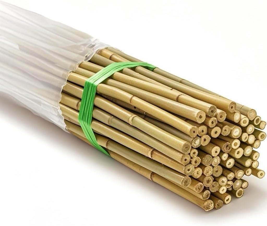 50 Pcs Bamboo Stakes for Plant 6 Feet (70.8 inch), Garden Bamboo Plant Stakes for Plants Support, Climbing Plants, Tomatoes, Sunflowers, Beans, Potted Plants, Trees