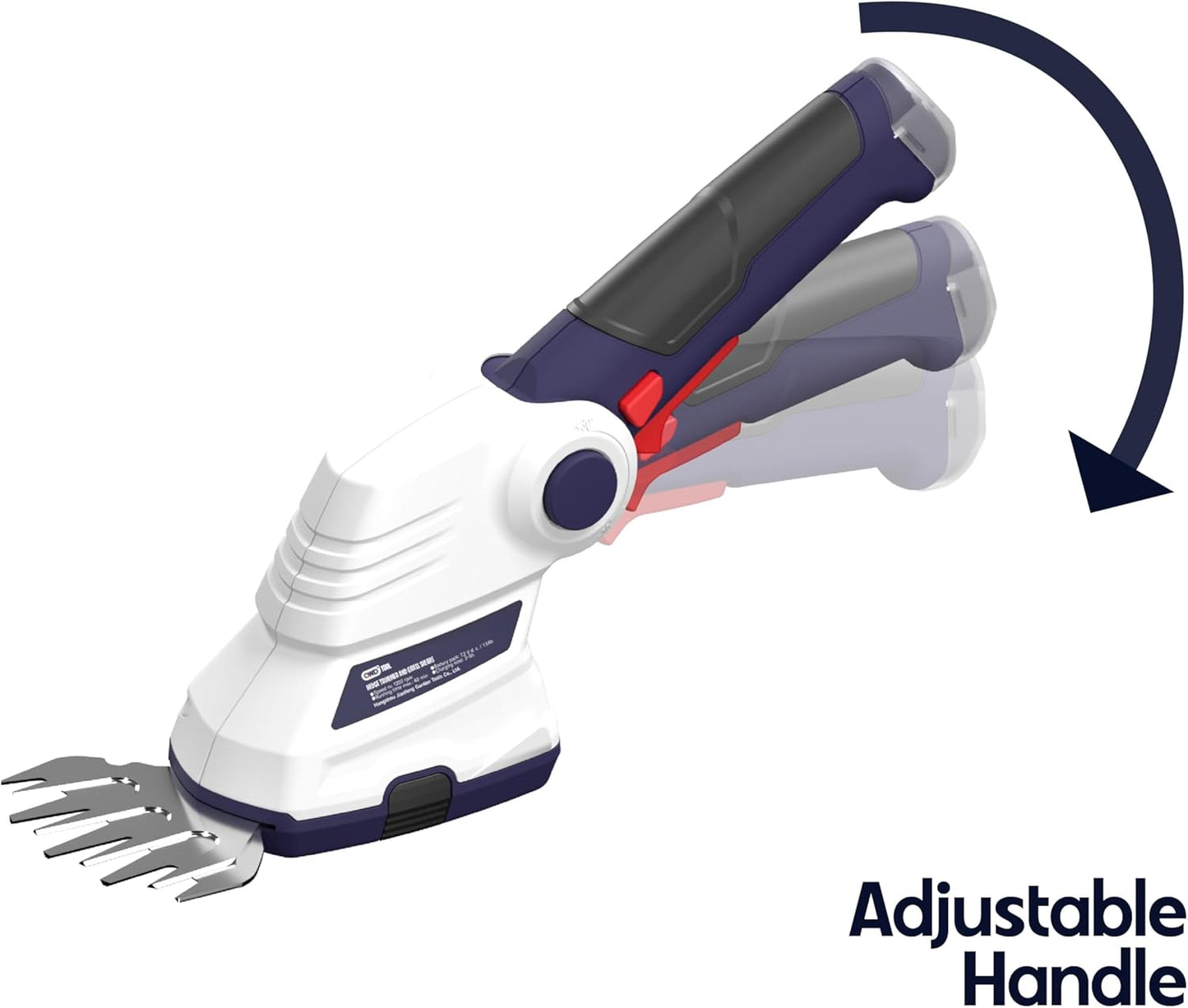 QWD Cordless Hedge Trimmer 7.2V, 4" Cordless Shear and 8" Shrubber Trimmer, 2 in 1 (Type-C) for Garden, Lawn.