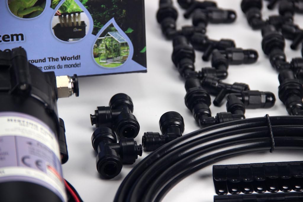 MistKing – Advanced Misting System (3/8” Backbone), 5th Gen | Used by Zoos, Institutions & Hobbyists | Expandable to 70 Nozzles | Fine Mist | 50 Micron Droplets | Upgraded Timer & Components |