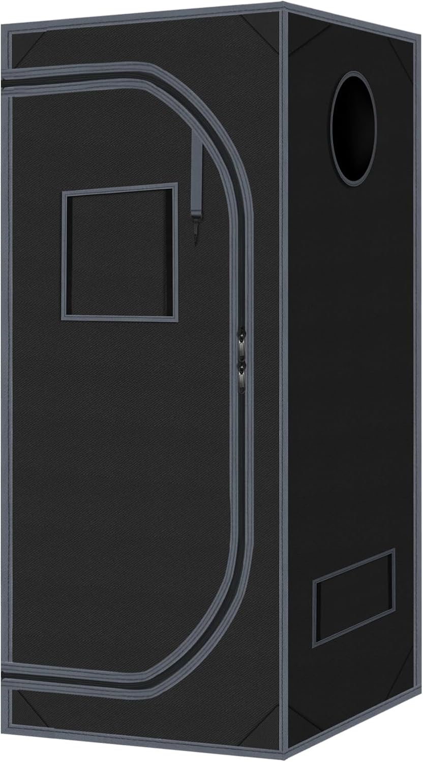 32"x32"x63" Grow Tent for Indoor Plants 600D Mylar Hydroponic High Reflective GrowTents for Plant Fruit Flower Veg Growing