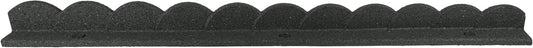 Playsafer L Shaped Flexible Rubber Scalloped Edger for Lawns Landscaping and Playground | Easy No Dig Installation| 4' Long (1, Dark Gray)