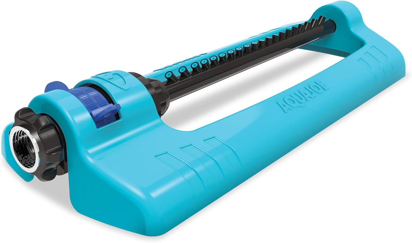 Aqua Joe SJI-OMS20 Jumbo Oscillating Sprinkler with Adjustable Spray and Metal Base, Up to 4,400-Square-Foot Coverage, 70-Foot Spray Distance, 63-Foot Spray Width