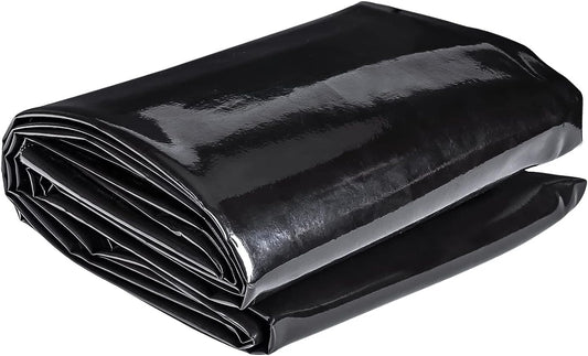 ToLanbbt Pond Liner 10 x 13 Ft, 20 Mil HDPE UV Resistant Preformed Pond Liner Easy Cutting, Underlayment for Fountain, Waterfall, Koi Pondsand Water Garden (Black)