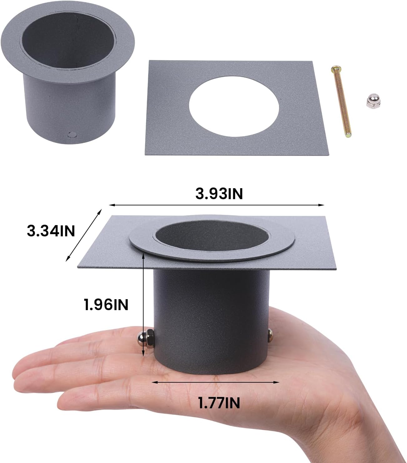 Rain Chain for Gutters with Adapter,Wrought Iron Rain Chains Set 8.5 Ft,Not Rust, Gotta Drain with Sturdy Anchoring Stake, 14 Cups, 1 Hook, Adjustable Gutter Downspout for Outdoor(Blue Gery)