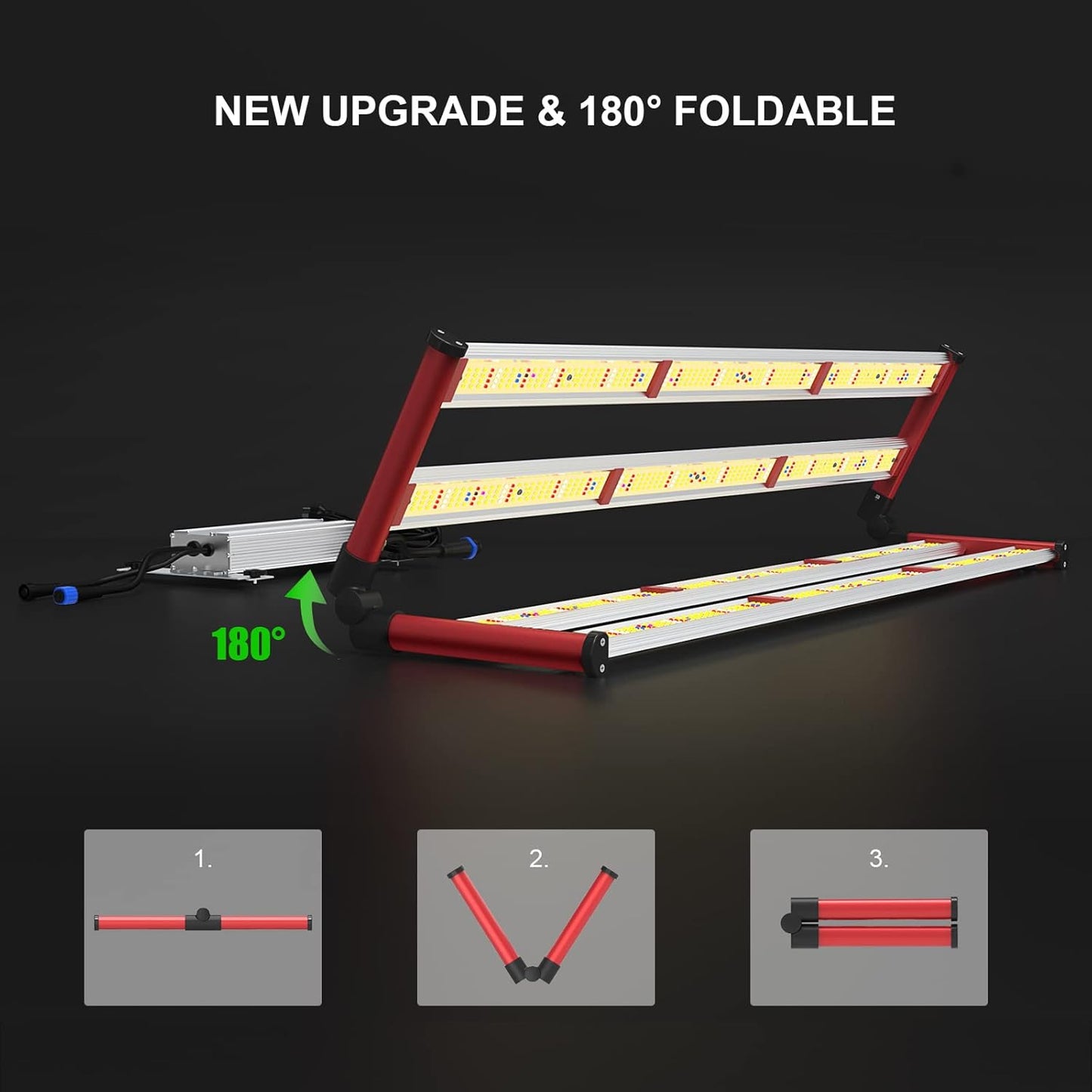 AGLEX 420W LED Grow Light, Full Spectrum with UV IR, Daisy Chain & Dimmable for Indoor Growing, 4x5ft Core Coverage