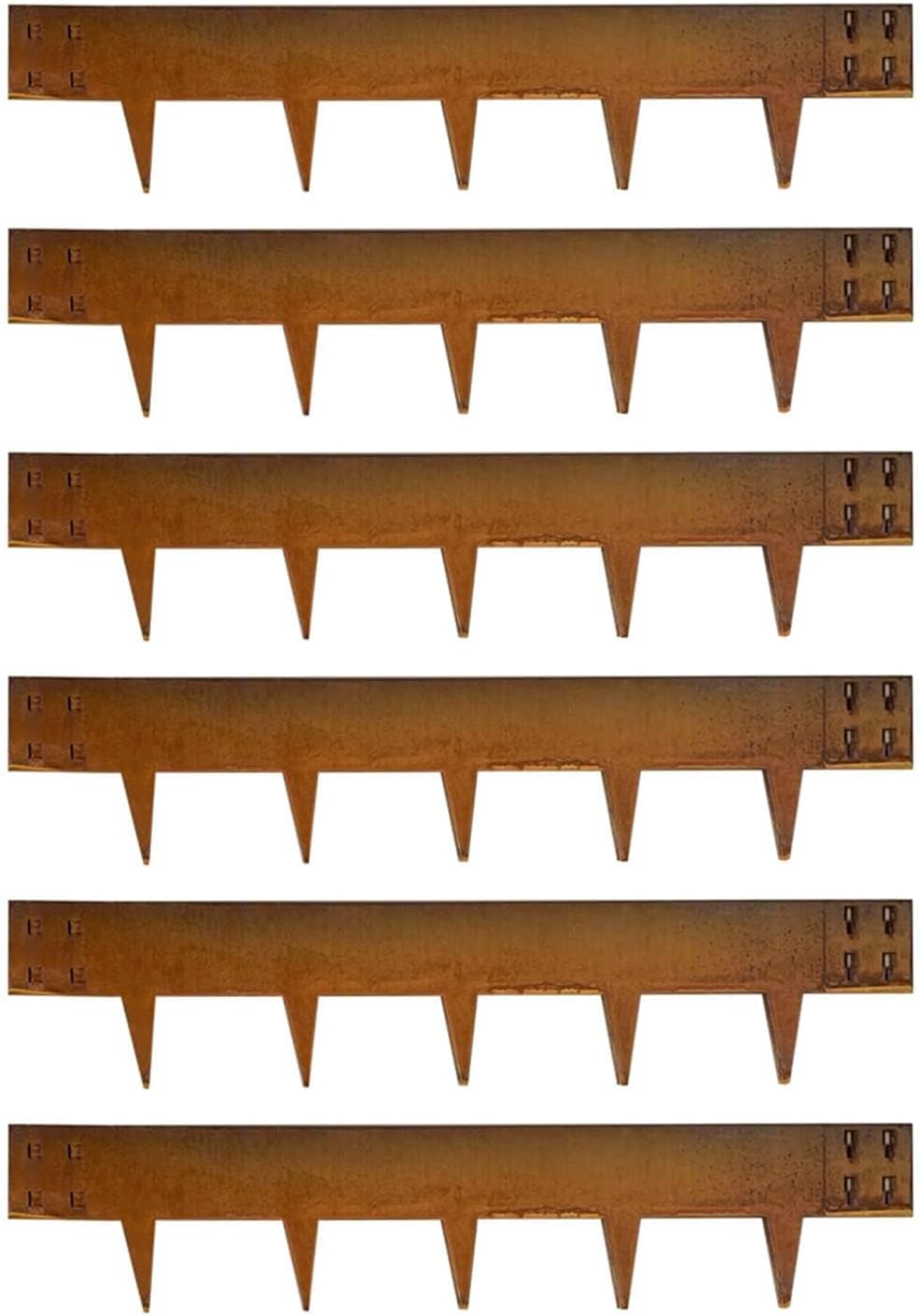 Corten Steel Edging Steel Landscape Edging Metal Garden Edging 8 Inch Metal Landscape Edging Landscaping Rusted 40 Inch Strips Patina 6 pcs Edge for Yard Lawn Outdoor by GZGNEEVL