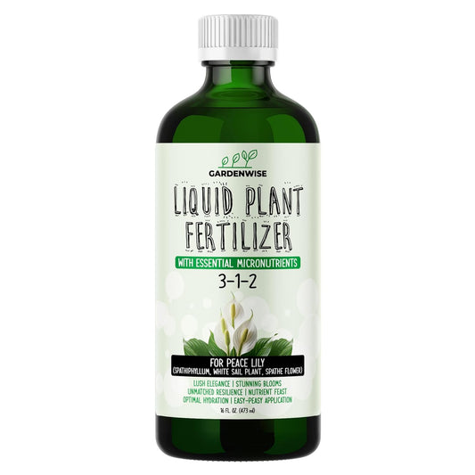 Peace Lily Fertilizer: 3-1-2 Liquid Fertilizer with Essential Micronutrients - The Ultimate Food for Spathiphyllum, Perfect for Indoor Plants (8 OZ)