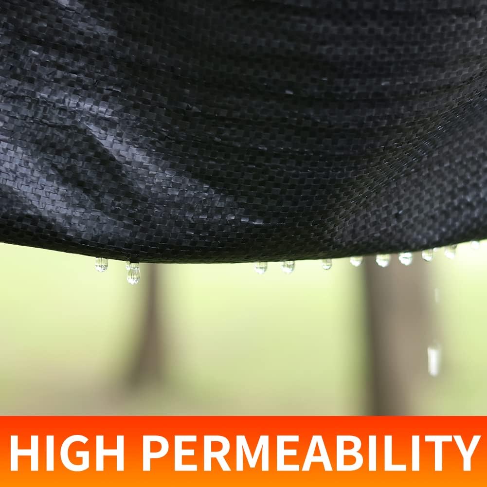 LIUJIAYI 2.4oz-5FTx500FT Weed Barrier Landscape Fabric - Durable Weed Block Gardening Ground Cover Mat, Woven Geotextile Fabric for Underlayment, Commercial Driveway Stabilization, Weed Control Cloth