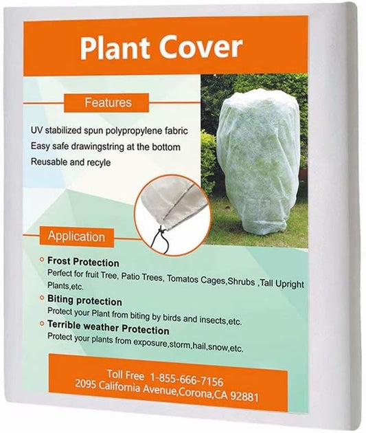 Agfabric Frost Cover H24''xW32''， 0.95oz Winter Tree Cover Plant Covers for Cold Weather