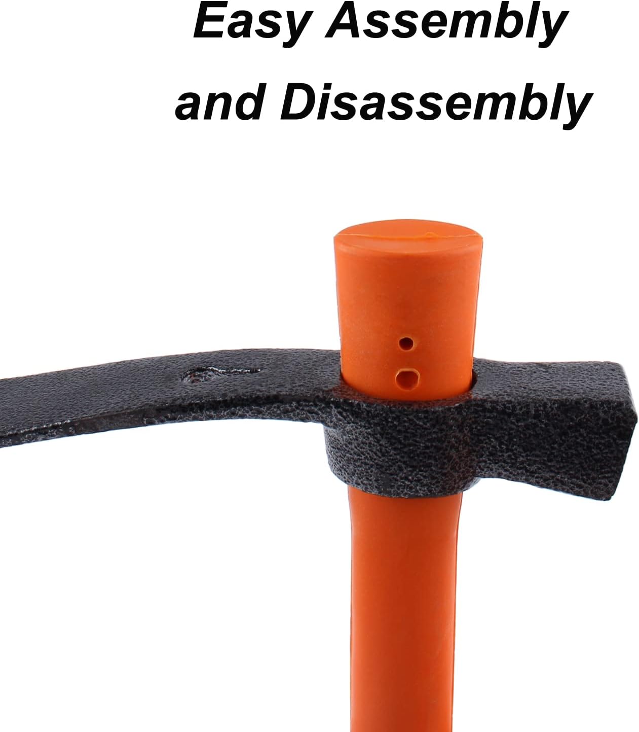 Dual Head Hammer Hoe with Heavy Duty Forged Adze and Ergonomic Non-Slip Handle for Gardening, Hunting, Landscaping Outdoor 39mm/15-Inch