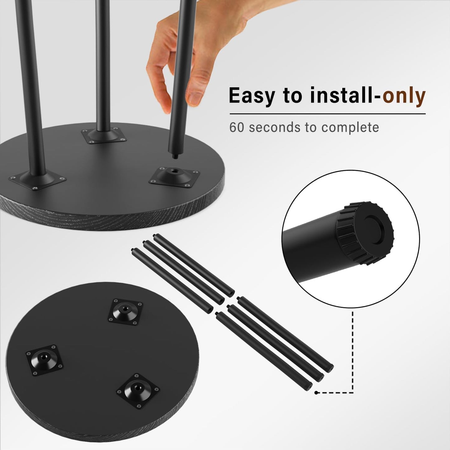 Plant Stand Indoor Outdoor: 2 Pack Indoor Plant Stand 20'' Convertible Multi-purpose Holder - Mid Century Modern Decor - Tall Plant Table for Living Room/Balcony/Garden/Patio