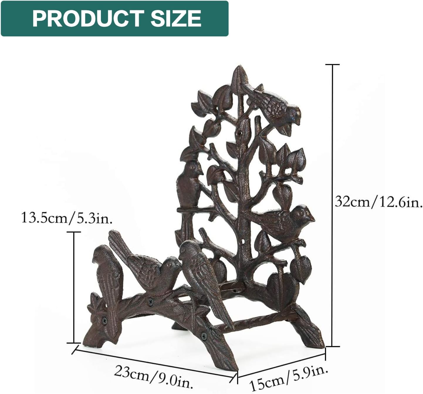 Sungmor Heavy Duty Cast Iron Hose Holder,Garden & Yard Decorative Birds Wall Mounted Hose Butler,Water Pipe Holds,Rack,Hanger,Antique Wall Decorations