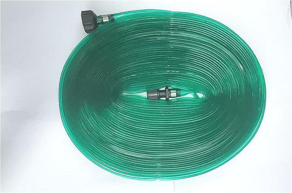 PVC Flat Soaker Hose drip Garden Vegetable Water Hose Irrigation Spray Hose Double Connector with Holes (75FT)