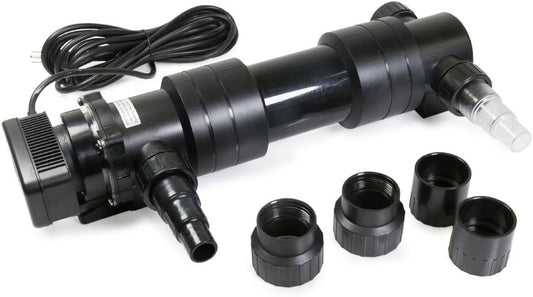 24W 10,566 Gallons Aquariums & Ponds UV Light Clarifier – Non Submersible Ultraviolet Lamp Filter for Koi Ponds, Fish Tanks, Pools & Spas – Powerful Water Purifier