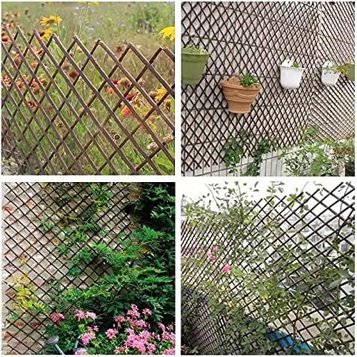 Nature Willow Trellis Expandable Plant Support Plant Climbing Lattices Trellis Willow Expandable Trellis Fence for Climbing Plants Support 36x92 Inch,Double Panel (2)