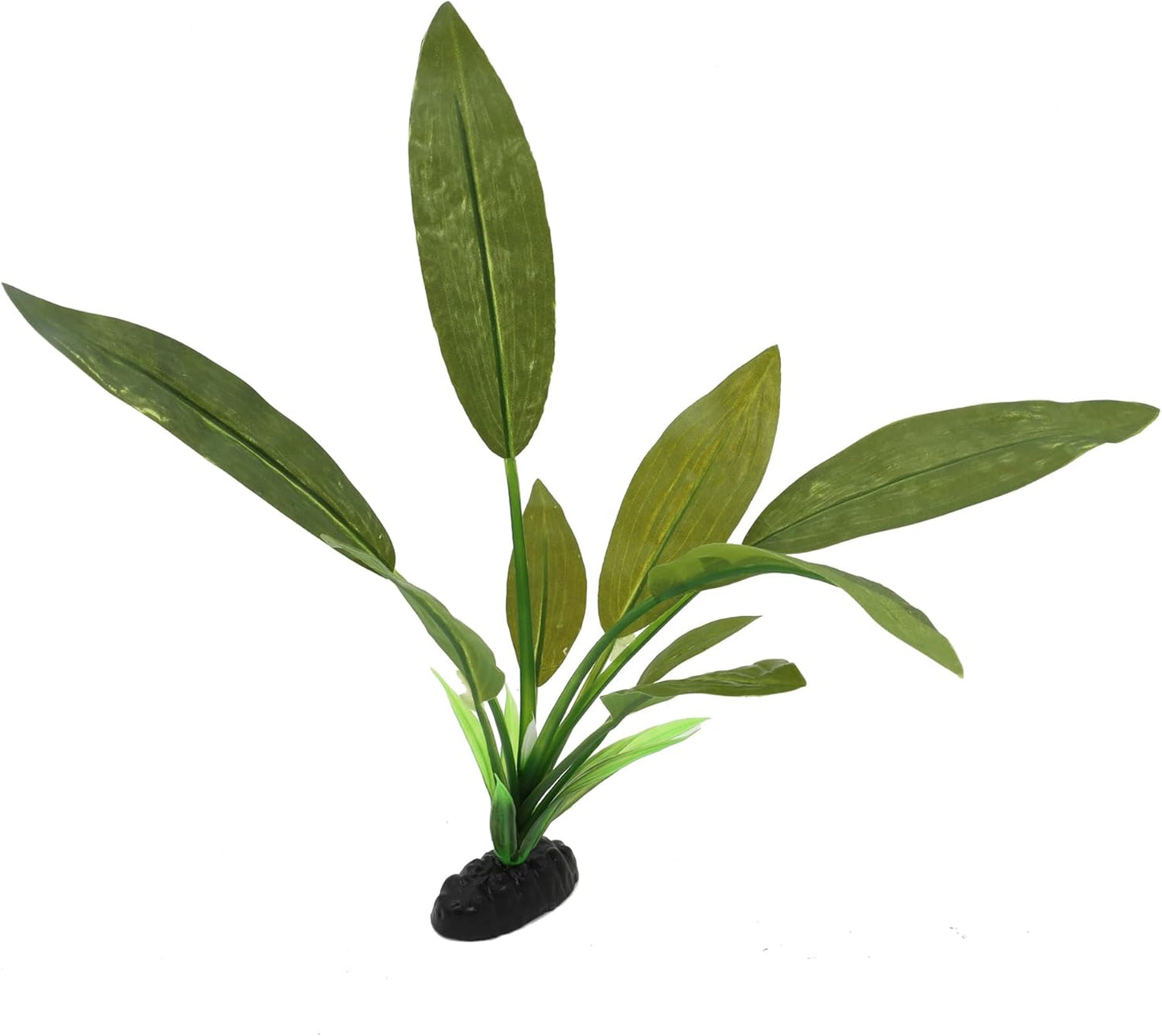 2-Pack 12 Inch Aquarium Silk Aquarium Plants, Artificial Plastic Plant for Small Tank, Goldfish, Fish Hides (Green C, 12 Inch)