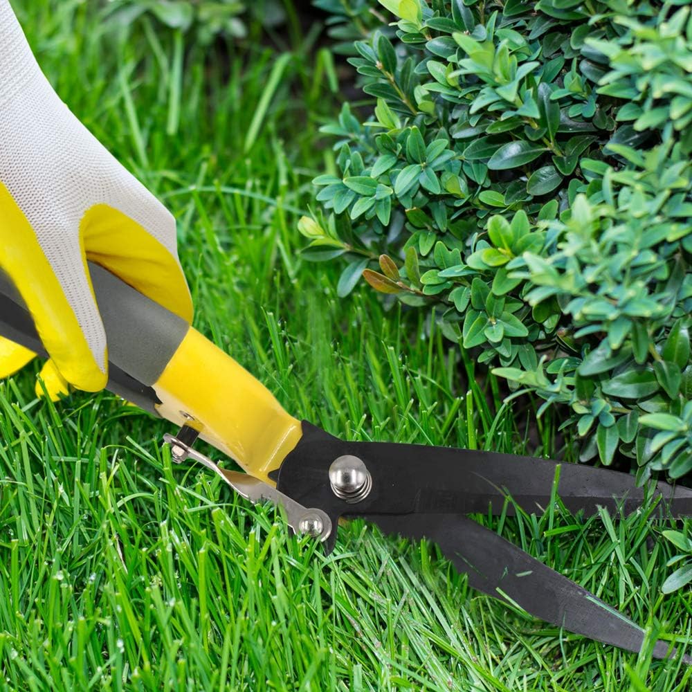 JARDINEER Sharp Grass Shears, Grass Clippers Handheld, Manual Grass Cutter Edging Shears for Lawn Garden