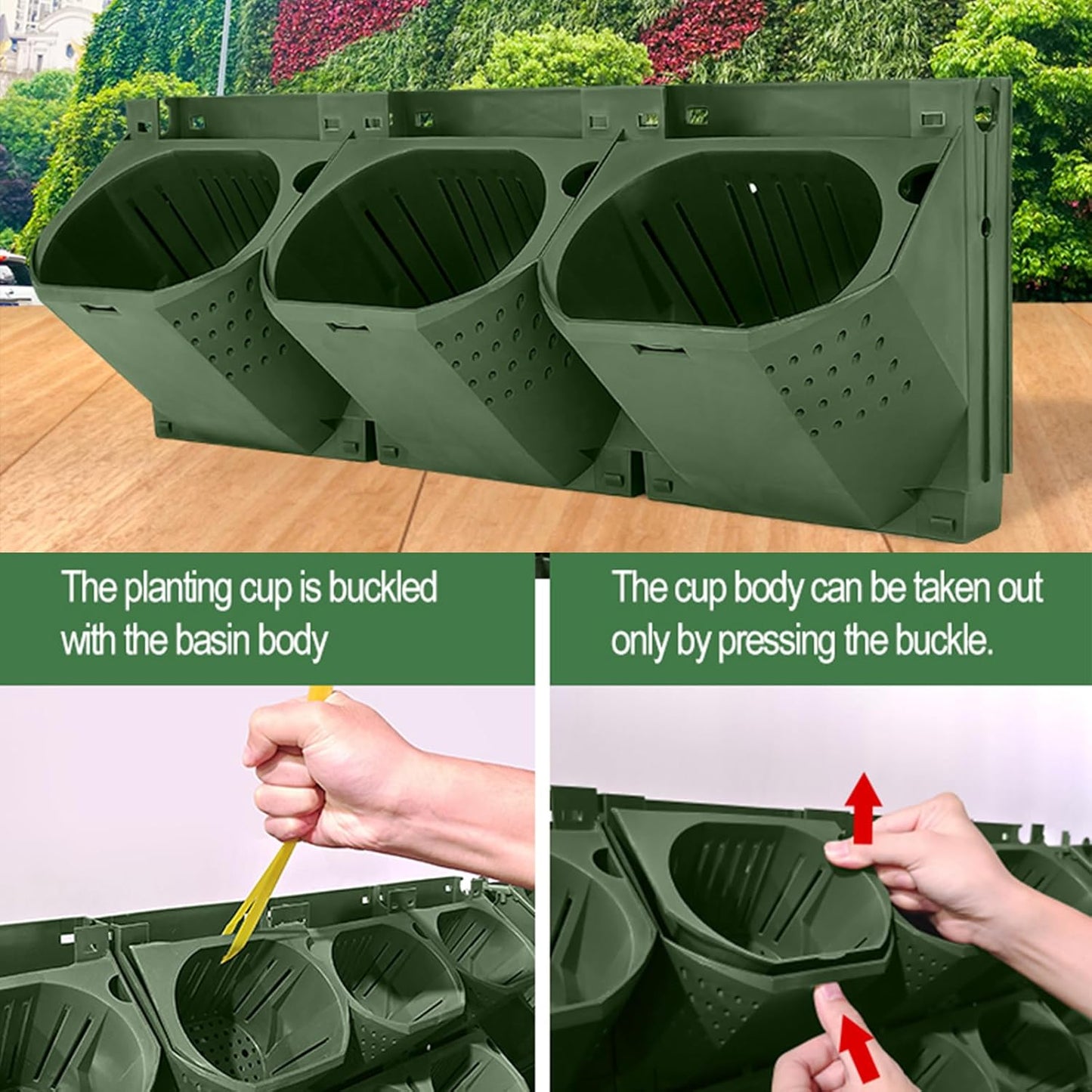 Self Watering Wall Planter with 36 Pots, Vertical Garden Planter for Indoor Plants, Wall Mounted planters Hanging Flower Herbs Vegetables for Garden