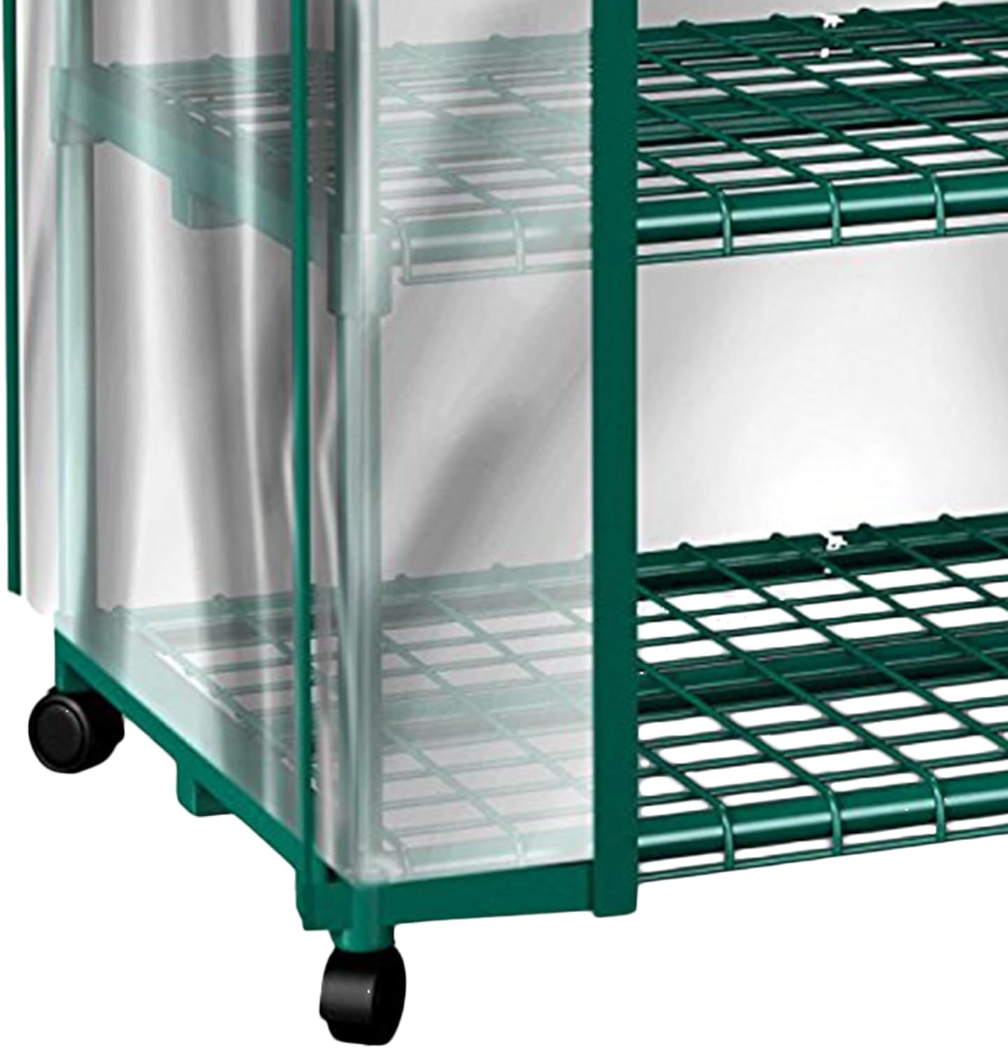 4 Tier Mini Greenhouse - Portable Greenhouse with Locking Wheels and PVC Cover for Indoor or Outdoor - 27 x 19 x 63-Inch Green House by Home-Complete