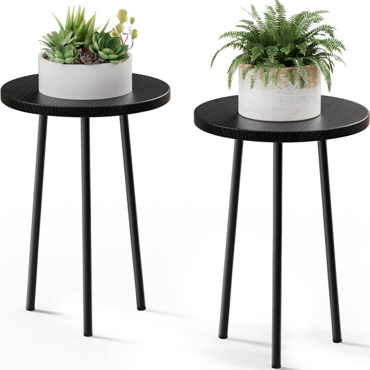 Plant Stand Indoor Outdoor: 2 Pack Indoor Plant Stand 20'' Convertible Multi-purpose Holder - Mid Century Modern Decor - Tall Plant Table for Living Room/Balcony/Garden/Patio