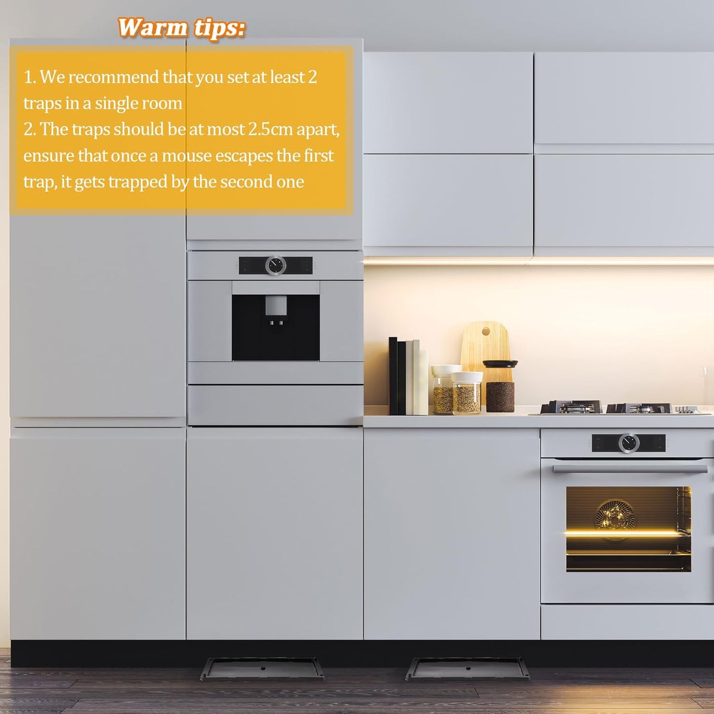 Qualirey 24 Pack Glue Traps for Rats and Snakes, Larger and Heavy Duty Baited Sticky Traps with Non Toxic Glue, Exterminator Plastic Mouse Indoor Board, Ready to Use, Safe to Children and Pets (Black)