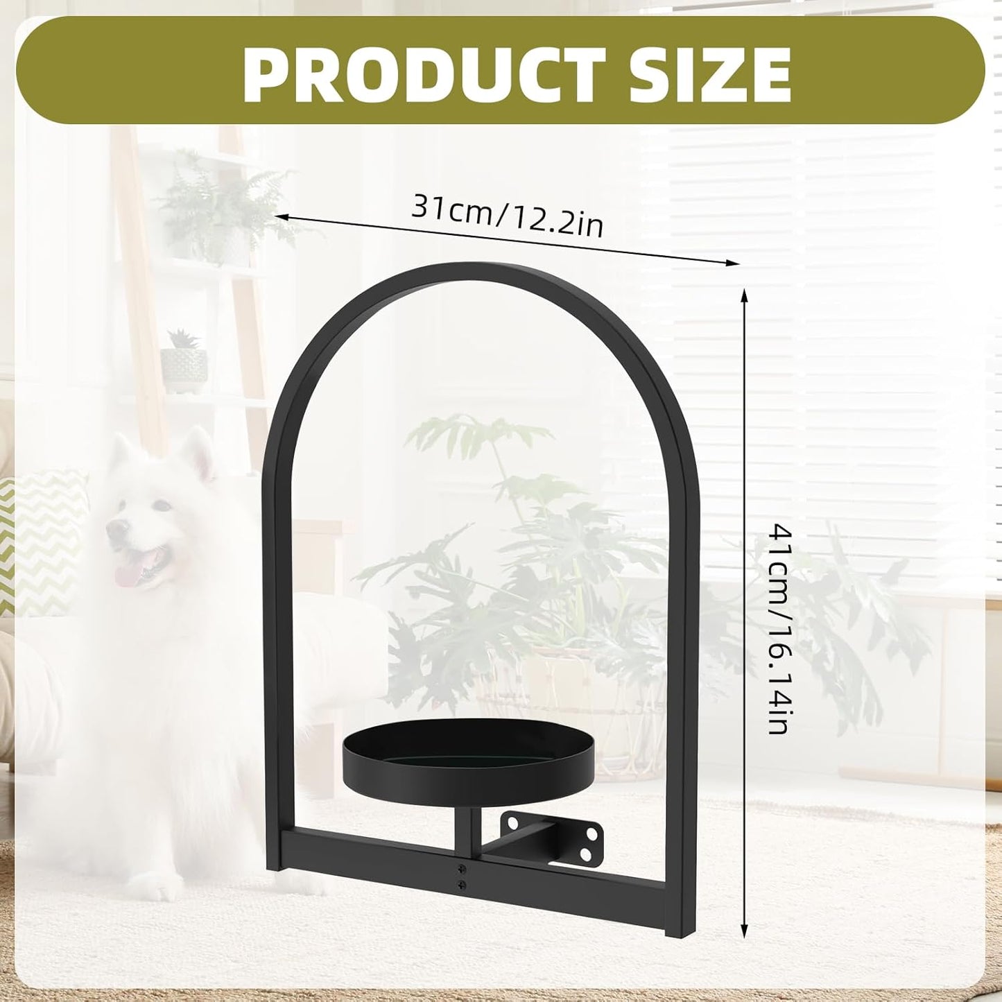 Picture Frame Wall Plant Holder, Metal Mounted Shelf, Planters for Indoor Plants, Home Décor Planter Rack, for Living Room, Bedroom & Balcony (Black-2pcs)