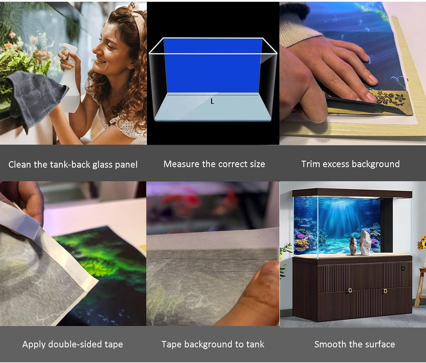 Aquarium Background Various Underwater Grass Plants Aquarium Backdrop Vivid and Fresh Green Aquatic Plants Stone River Bed and Dead Wood Purple Stone Fish Tank Background 72x24in