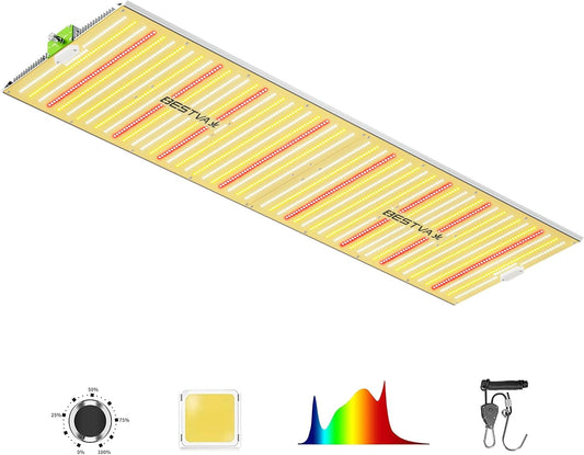 BESTVA 2025 Upgraded BP4000 LED Grow Light with High Yield Diodes & Dimmable Full Spectrum Plant Light for Indoor Plants Seedling Veg and Bloom Grow Lamp for 4x4 Grow Tent