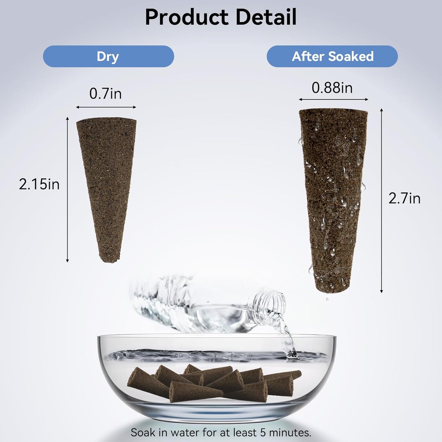 inbloom Grow Sponges, 50 Pcs Replacement Root Planting Pods, Special Design for Hydroponics System, Indoor Garden Supplies, Cotton, Sponge Only