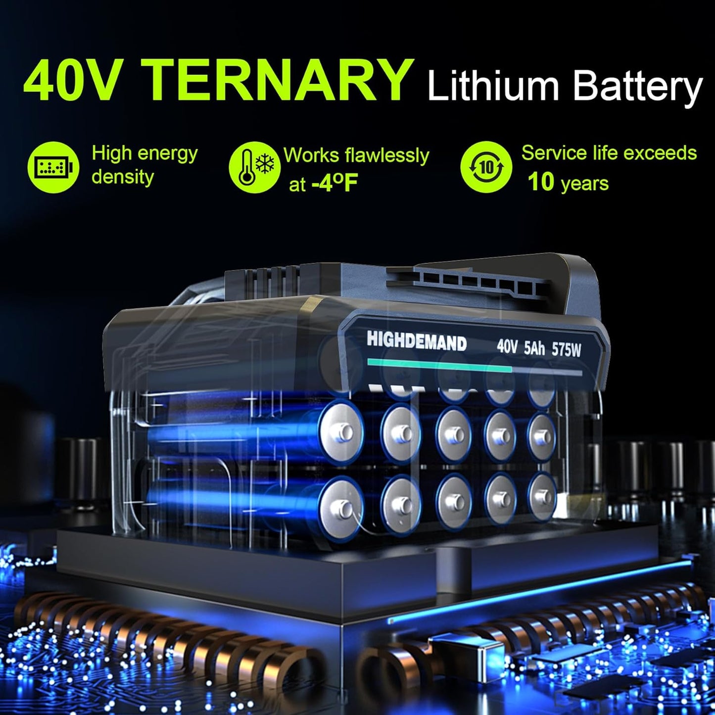 Leaf Blower Cordless with Battery - 40V Powerful Electric Leaf Blower, 600CFM &180MPH and Variable-Speed with 5.0Ah Battery and Charger for Lawn Care, Patio, Dust, Blowing Leaves (Grey)