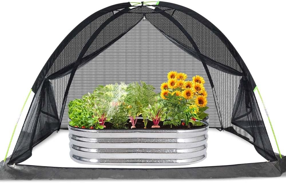 Crop Cages for Garden 7X5X4.4FT - Reusable Mesh Plant Cover for Outdoor Raised Garden Bed Protection Sun Shade & Bird Netting for Fruits/Vegetables and Bushes