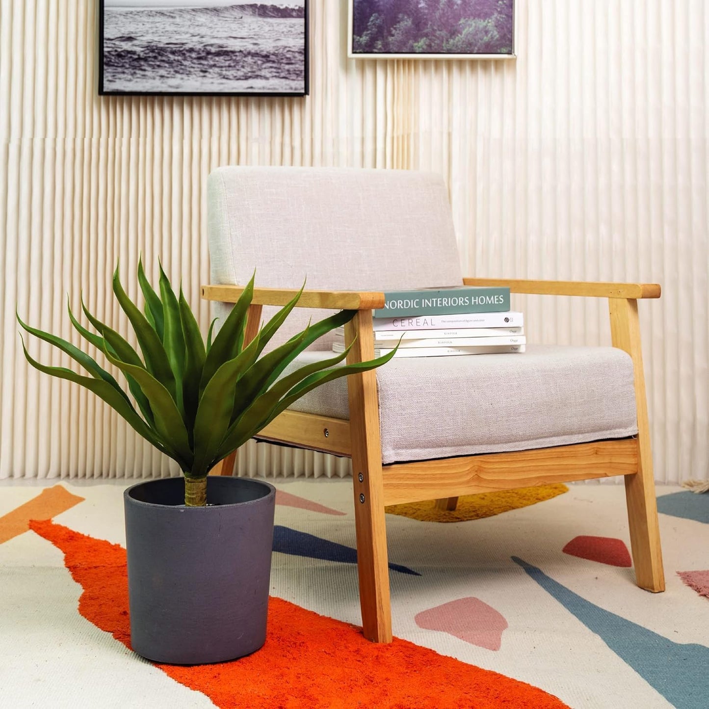 Velener Fake Agave Artificial Plant: Unpotted Fake Plant for Room Decor, UV Resistant Faux Agave Plant for Outdoor/Indoor Decor, 22 inches, 2 Pack