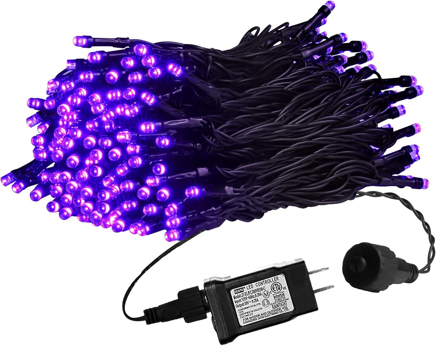 weillsnow Purple Christmas Lights, 200 LED 66Ft Plug in Waterproof Christmas String Lights, 8 Modes with Memory for Outdoor Indoor Garden Tree Patio Christmas Decorations (66FT, Purple)