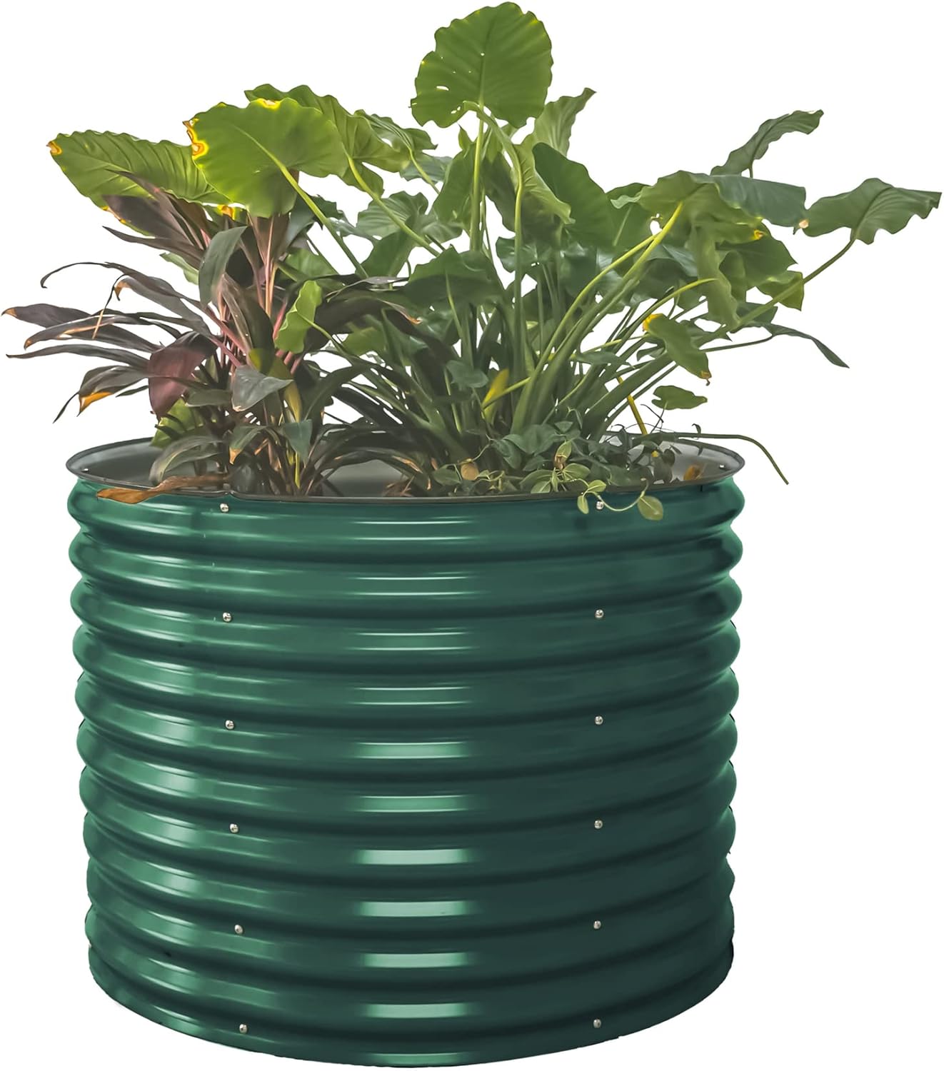 Vego garden 32" Tall 42" Round Raised Garden Bed Raised Bed Planter Box for Vegetables Flowers Patio-British Green