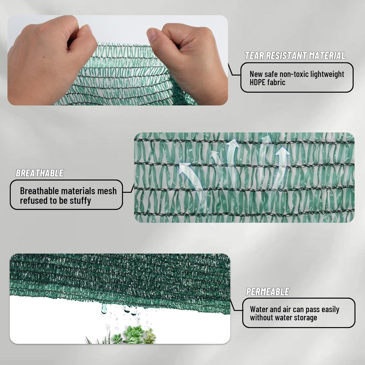 LOVE STORY 8x10FT 55% Green Shade Cloth Sun Shade Net with Grommets Sunblock Net Mesh Tarp for Garden,Plants Cover,Greenhouse and Patio