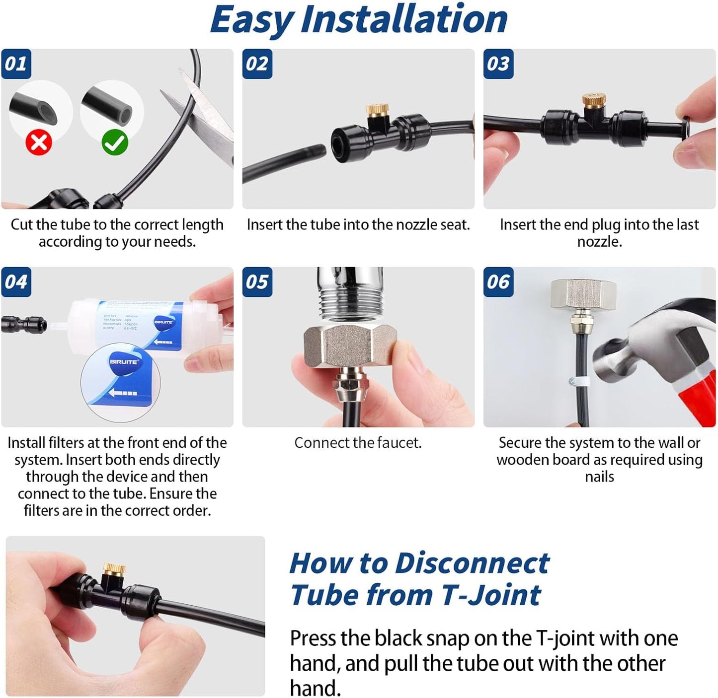 Misters for Outside Patio, 59ft Misting Line + Filter + 23 Brass Misting Nozzles +Brass Adapter(3/4") Misting System for Garden, Greenhouse, Trampoline and Chicken Coop