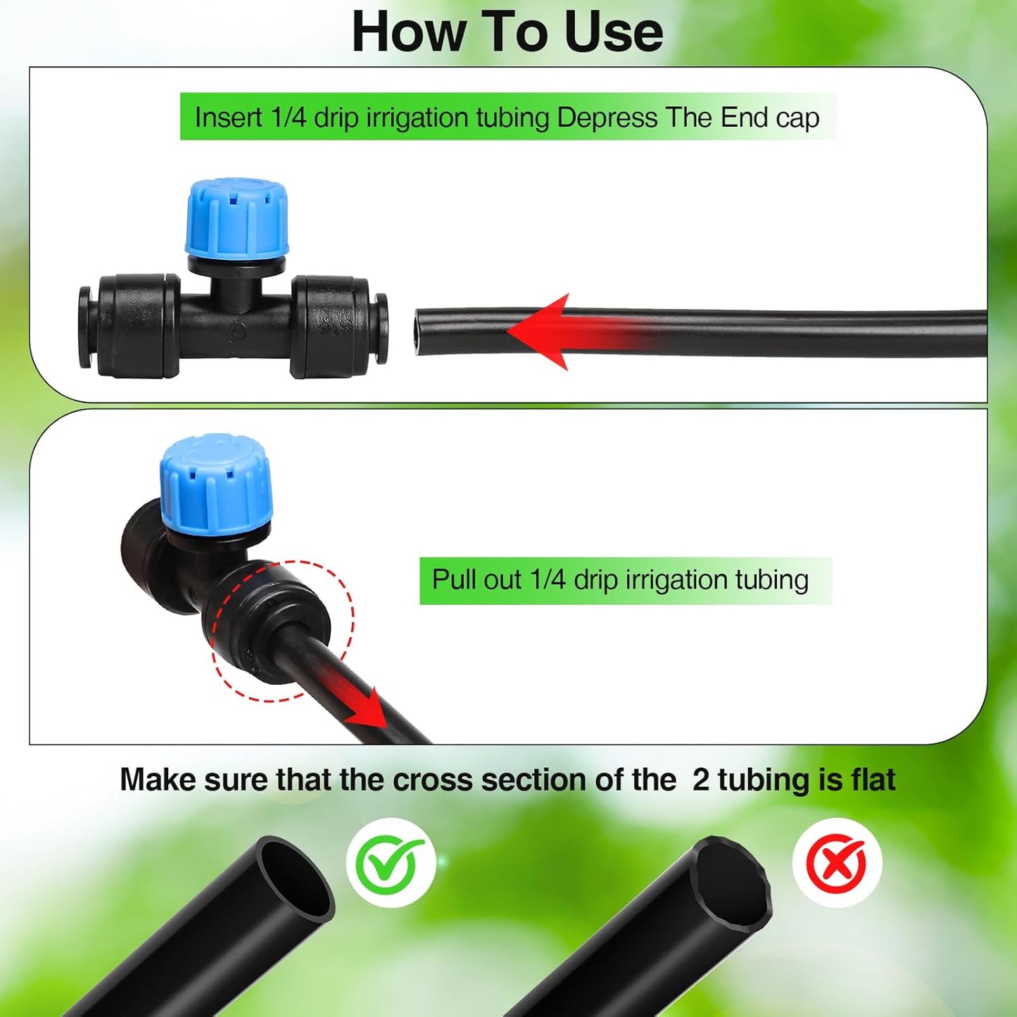 MIXC 24 Pack 1/4" Drip Irrigation Emitters, Adjustable 360° Drip Emitters for 1/4" Tubing, Leak-Proof Water Drippers, Perfect for Potted Plants, Greenhouse & Outdoor Watering Systems