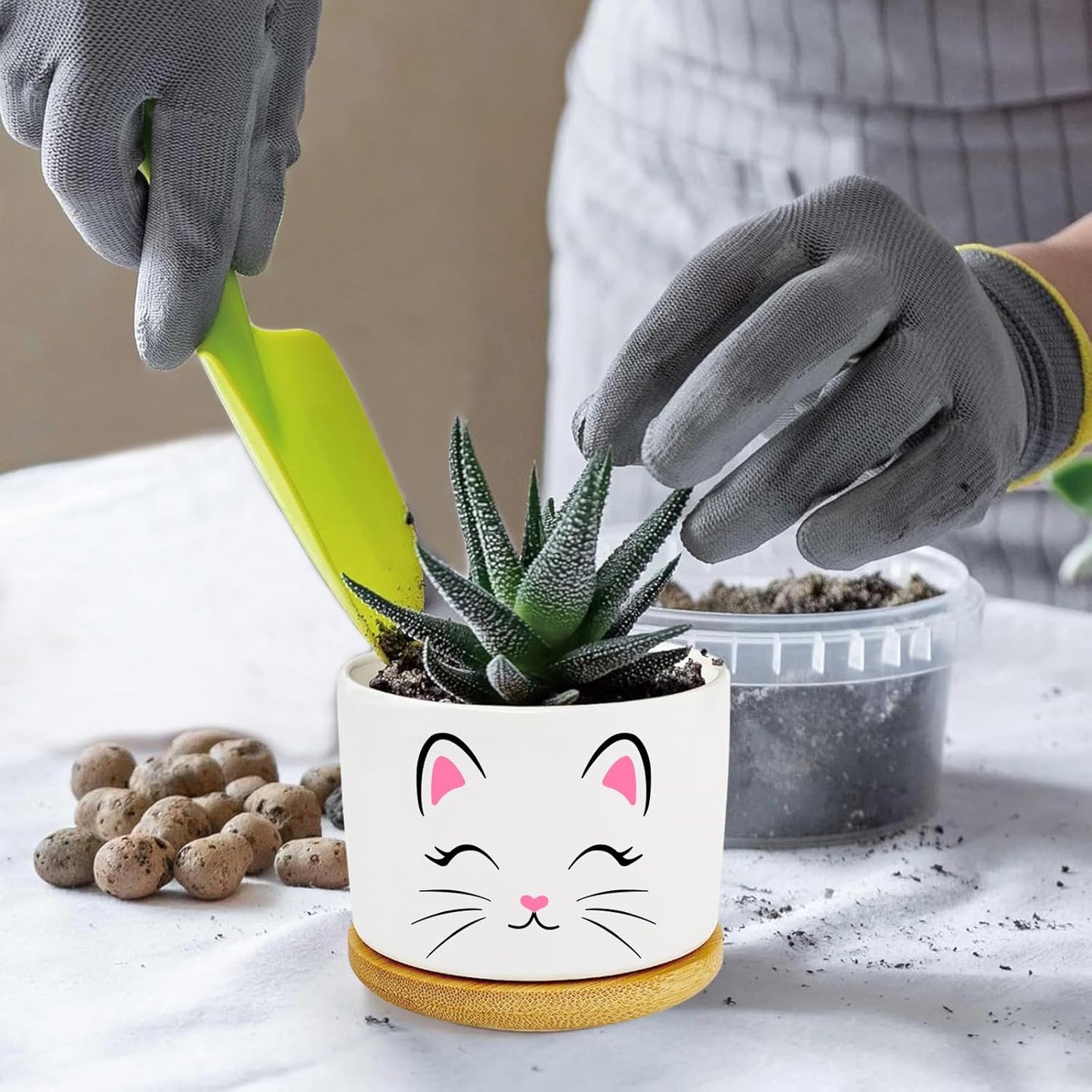 Window Garden Cat Planter Pots,Cat Loves Gifts for Women/Men/Housewarming/Wedding/Festival Birthday Gifts Planter Pots,Outdoors/Indoors,Window Decor,Garden Decor,Yard Decor,Home Decor,Office