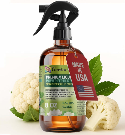 Liquid Power Cauliflower Fertilizer Spray – Ready-to-Use Liquid Plant Food for Cauliflower – Premixed, Easy Application – Fast-Acting Formula for Growth, Roots & Yield – Indoor & Outdoor Use – 8 oz