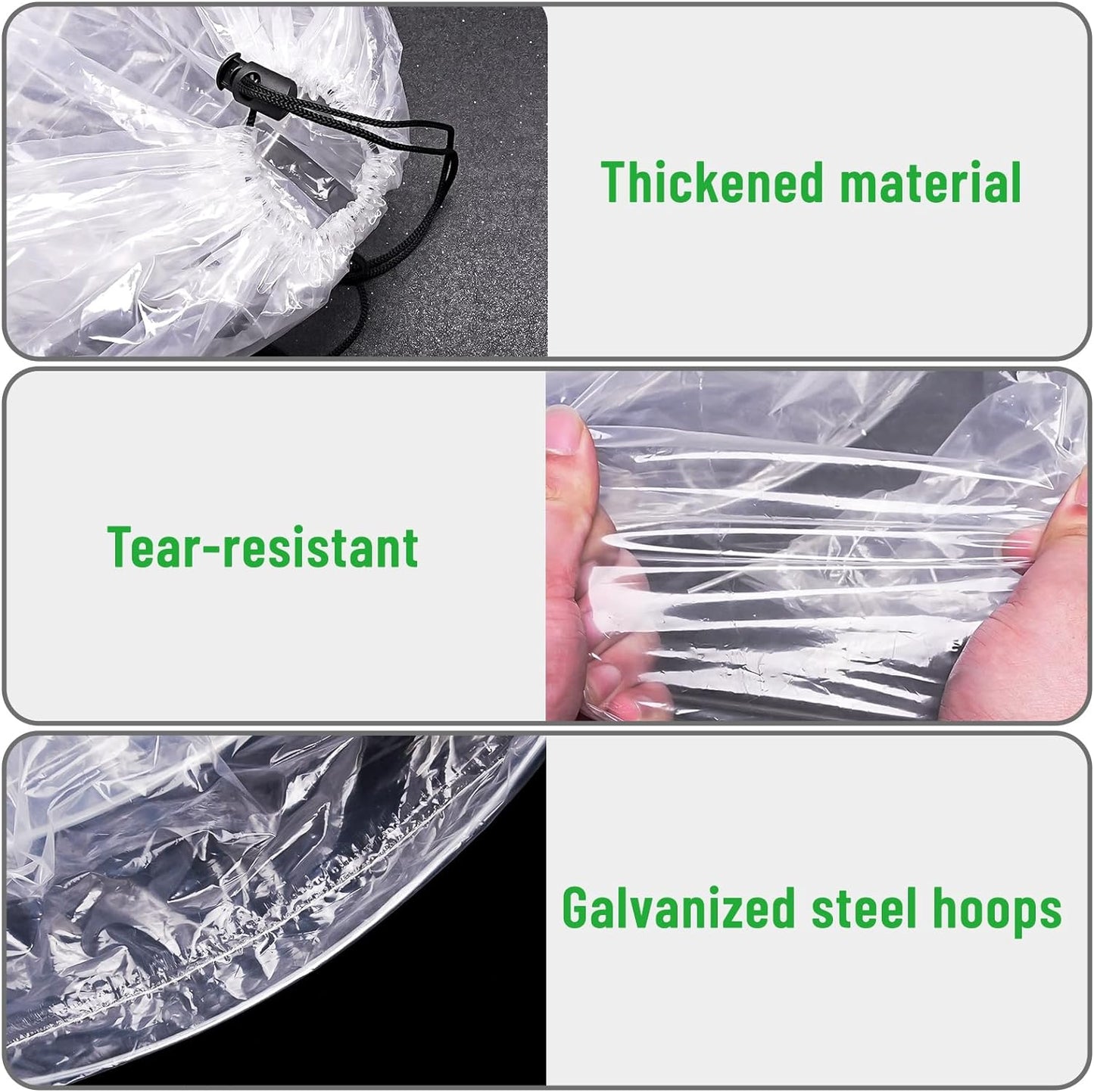 Pack 2 of Mini Greenhouse Tunnel Greenhouses,Green Houses for Outside Greenhouse Cover Garden Hoops Raised Beds,Outdoor Green House Kits to Build for Outside Winter (2)