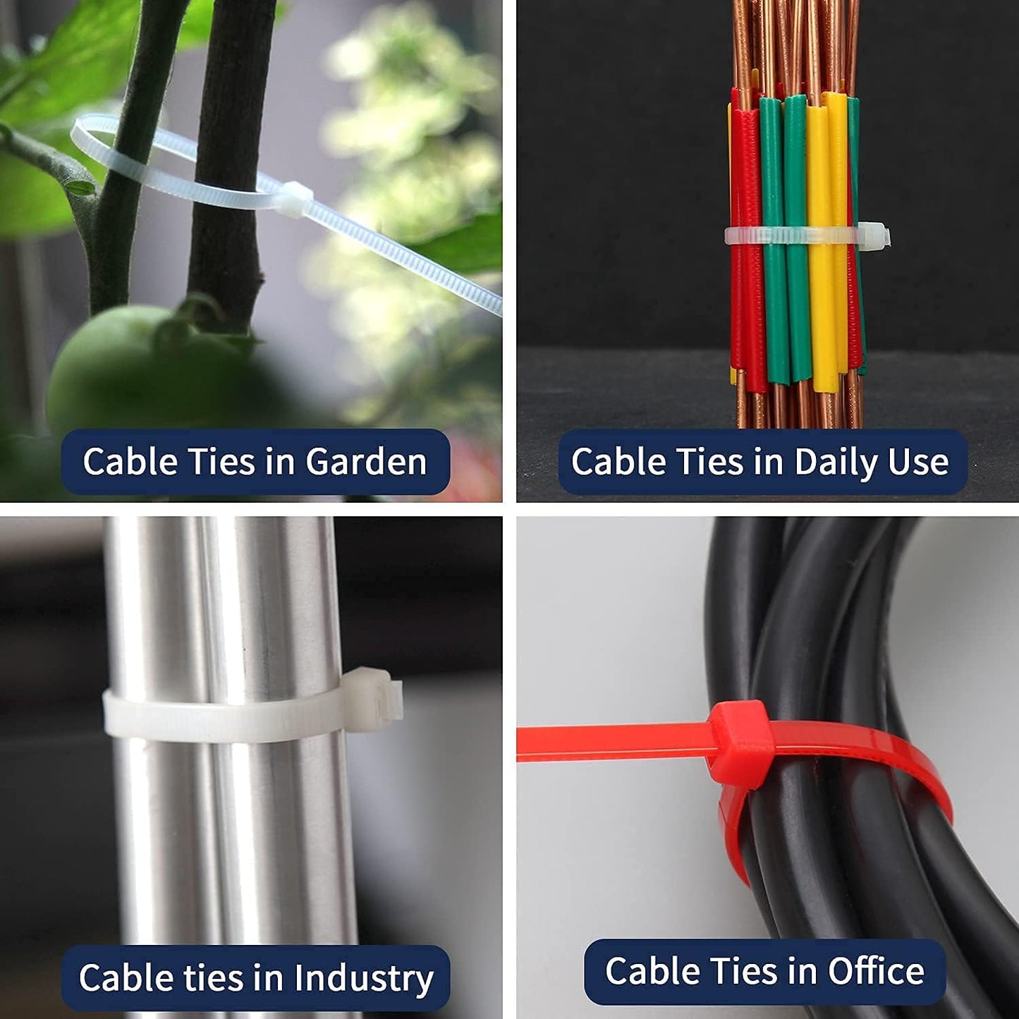 XINGO Nylon Cable Zip Ties Self Locking Plastic Wire Ties with 40 Lbs Tensile Strength for Indoor and Outdoor 12 Inch 500 Pack Brown