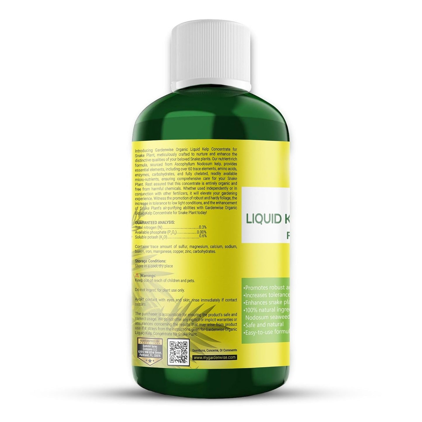 Organic Seaweed Kelp Liquid Fertilizer for Sansevieria - Snake Plant Food (16 OZ)