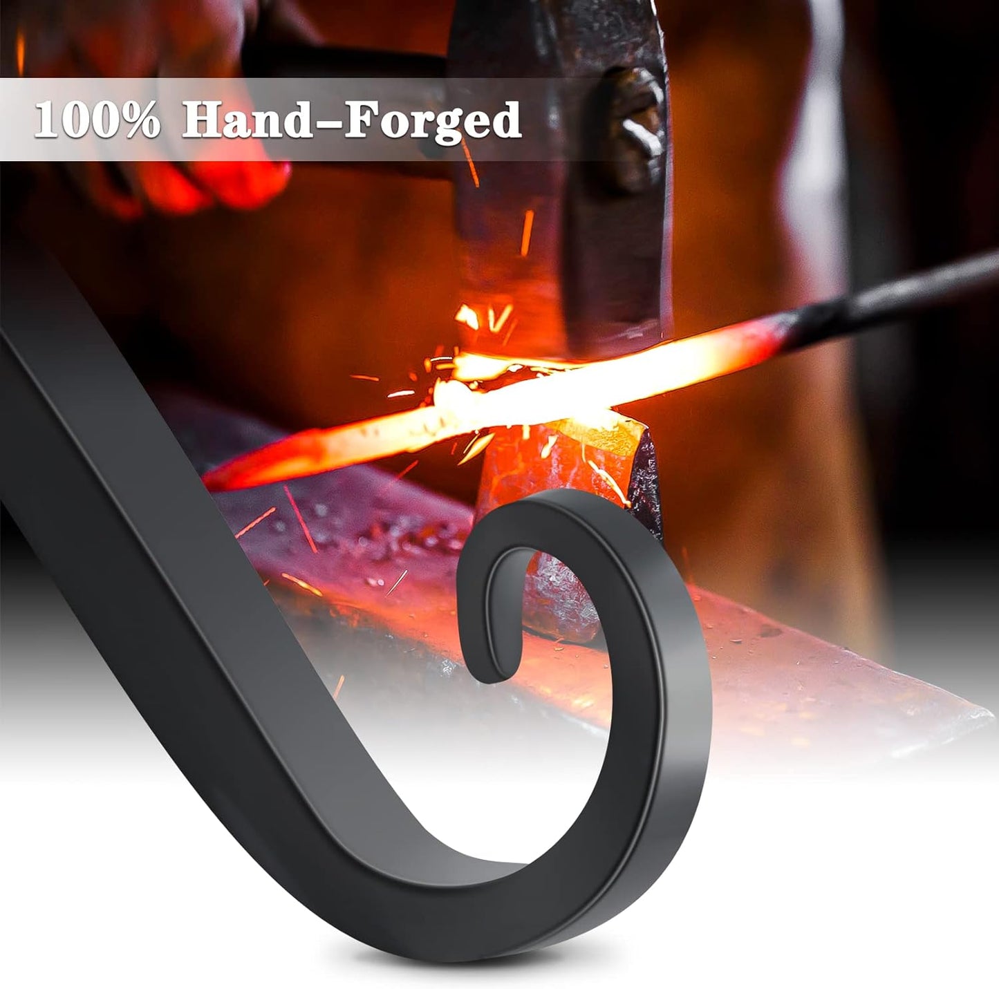 Gtongoko 2 Pack 14 Inch Plant Hangers Outdoor Metal, Plant Hooks for Wall Indoor, Outdoor Hooks for Hanging Bird Feeders, Plant Bracket, Lanterns, Wind Chinme, Black