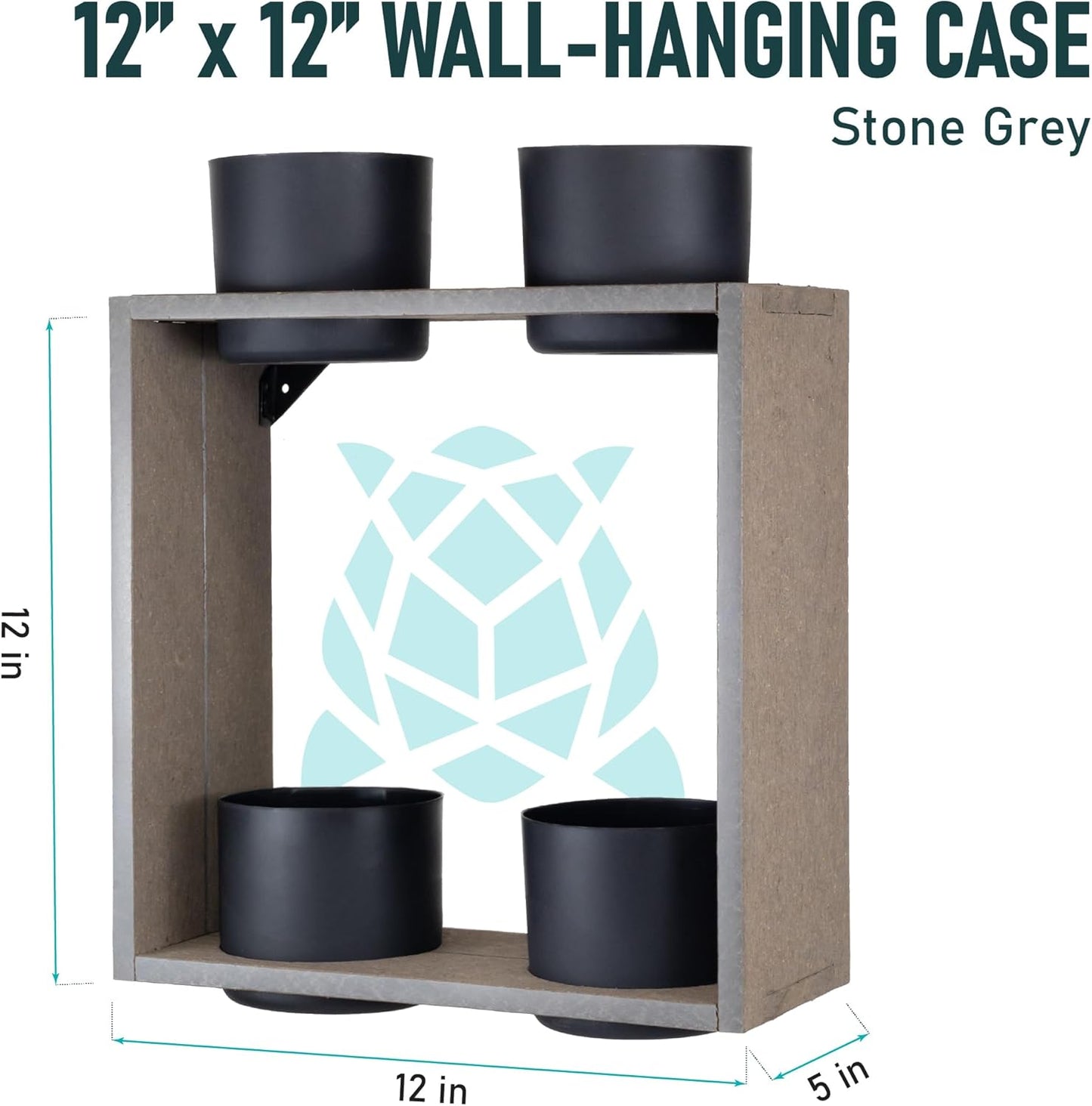 Urban Garden Decor with Pots Included, Hanging Planters for Indoor Outdoor Plants, Hanging Flowerpots, Wall Hanging Plant Holder Window Plant Shelves (Stone Gray, Combo)