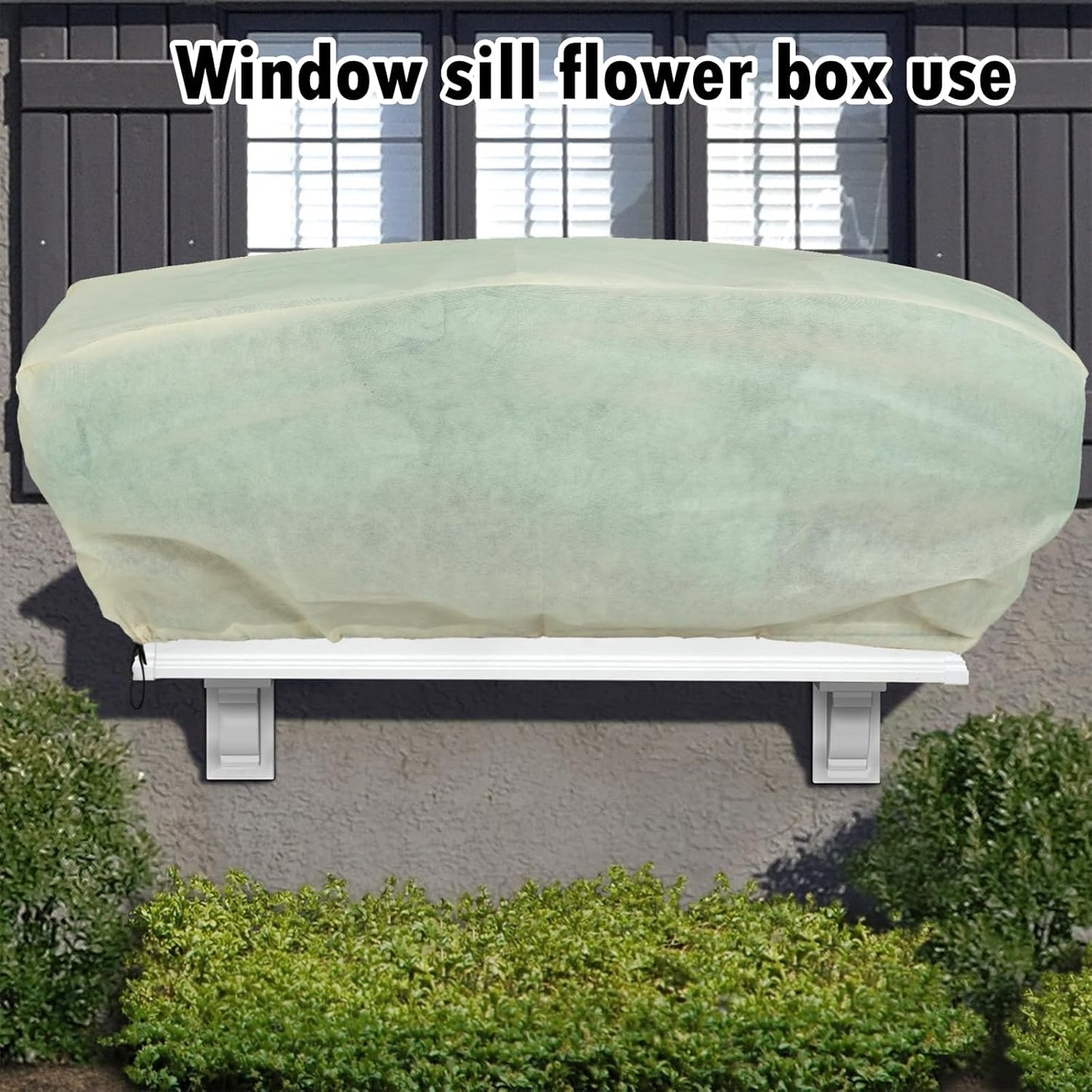 Plant Cover Frostproof Large,Shrub Cover,Winter Frost Fabric,Outdoor Plant Blanket for Cold Weather. Drawstrings and latches on Both Ends for Locking - 150 * 40 * 45 cm - 4 Pieces