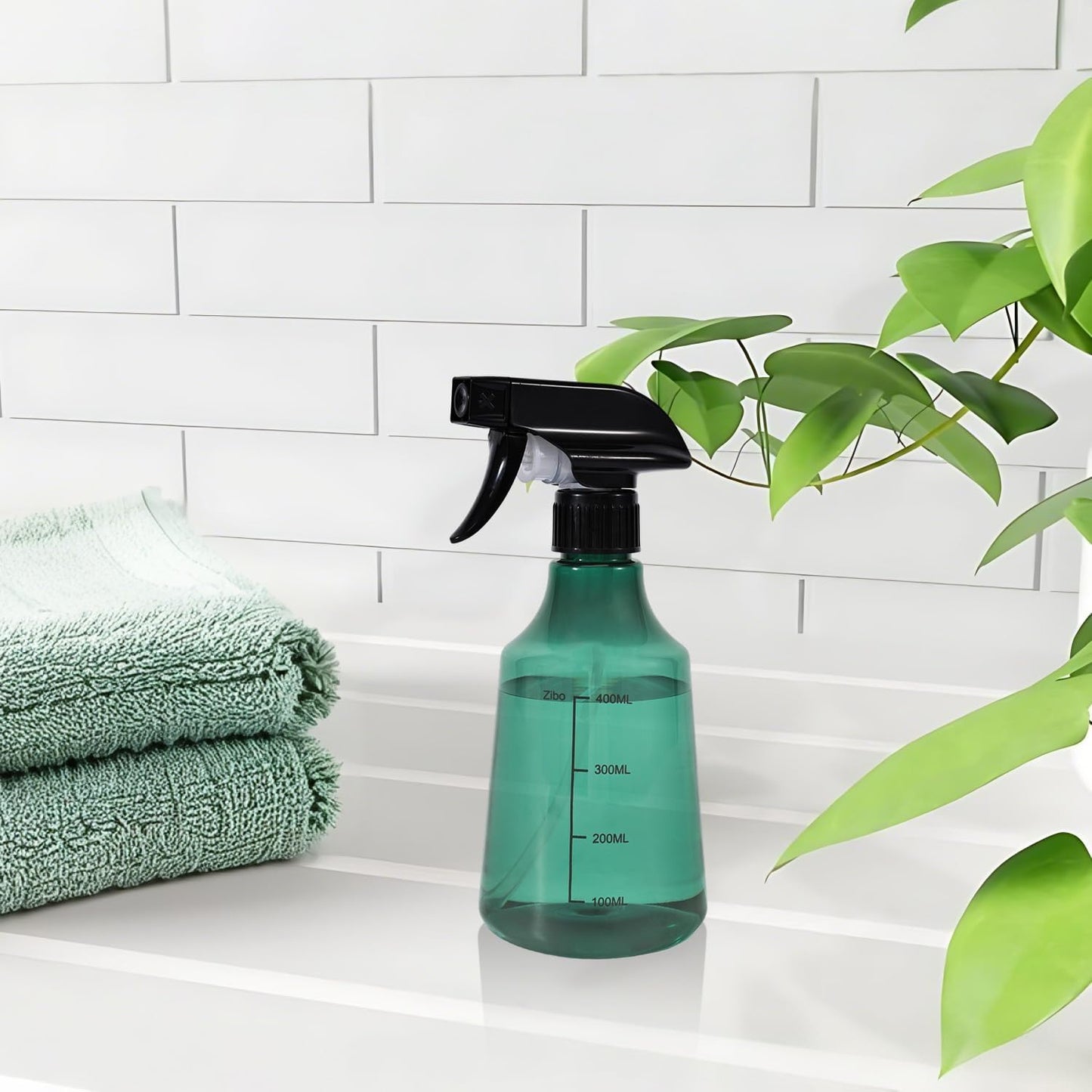 driew Plant Mister Spray Bottle, 2 Pack 13.6oz 400ML Plant Mister Water Spray Bottle with Scale for Plants Misting Bottle Water Fine Mist,Green