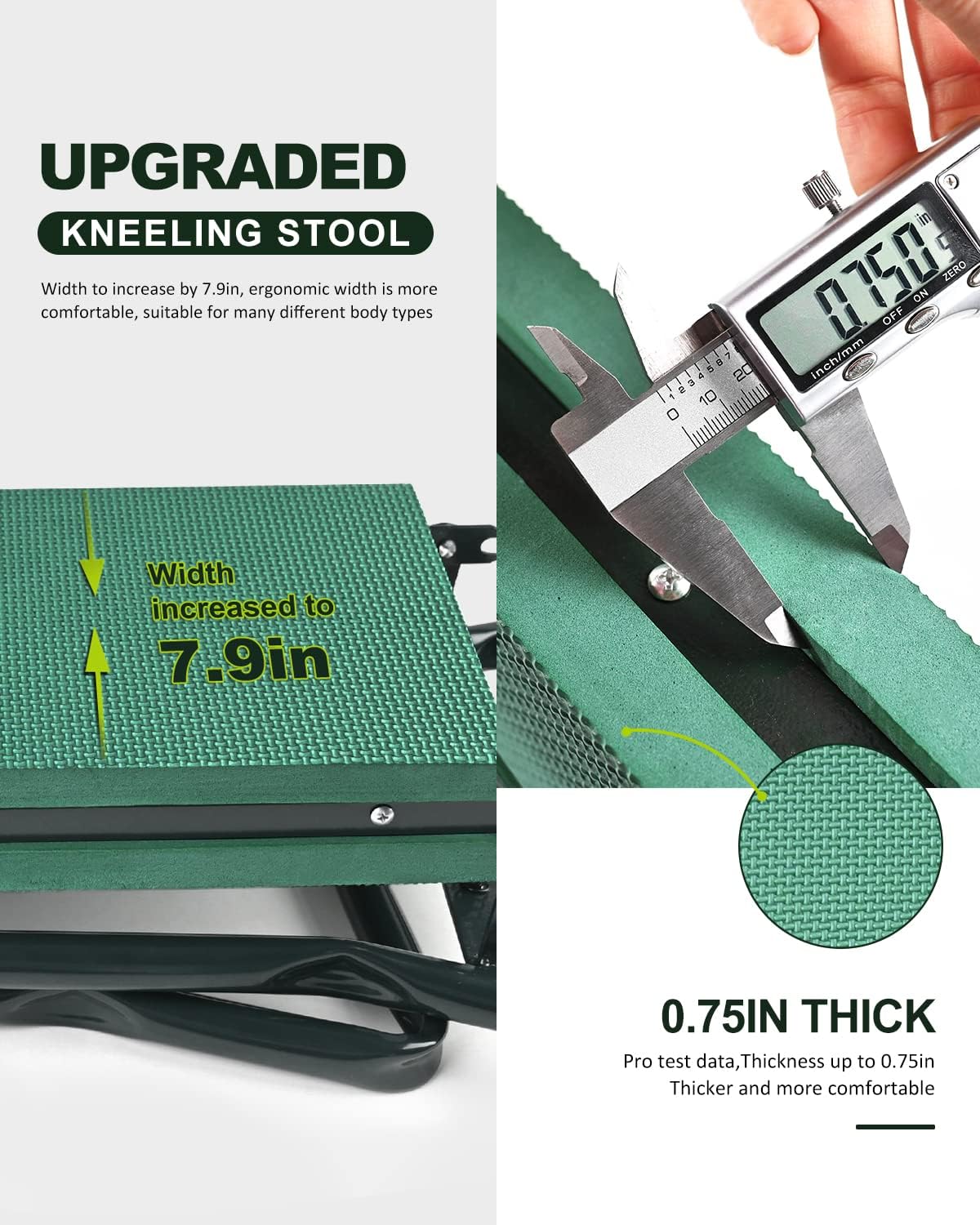 KVR Garden Bench for Kneeling and Sitting Foldable Garden Kneeler and Seat Heavy Duty,Gardner Gifts Ideas for Women Mom Grandma