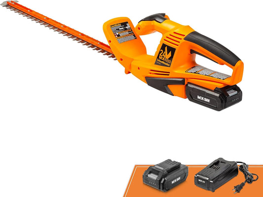 LawnMaster CLHT2422 Cordless Hedge Trimmer 24V Max with 2.0Ah Battery and a Charger