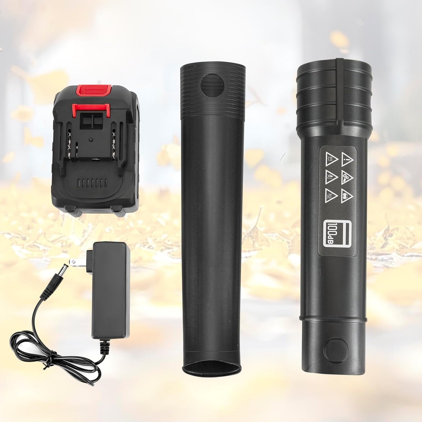 Wgkok Leaf Blower Cordless - 21V 5-Speed Mode Electric Cordless Leaf Blower with 2 Batteries and Charger, 2.0Ah Lightweight Battery Powered Leaf Blowers for Lawn Care, Patio, Blowing Leaves (Blue)