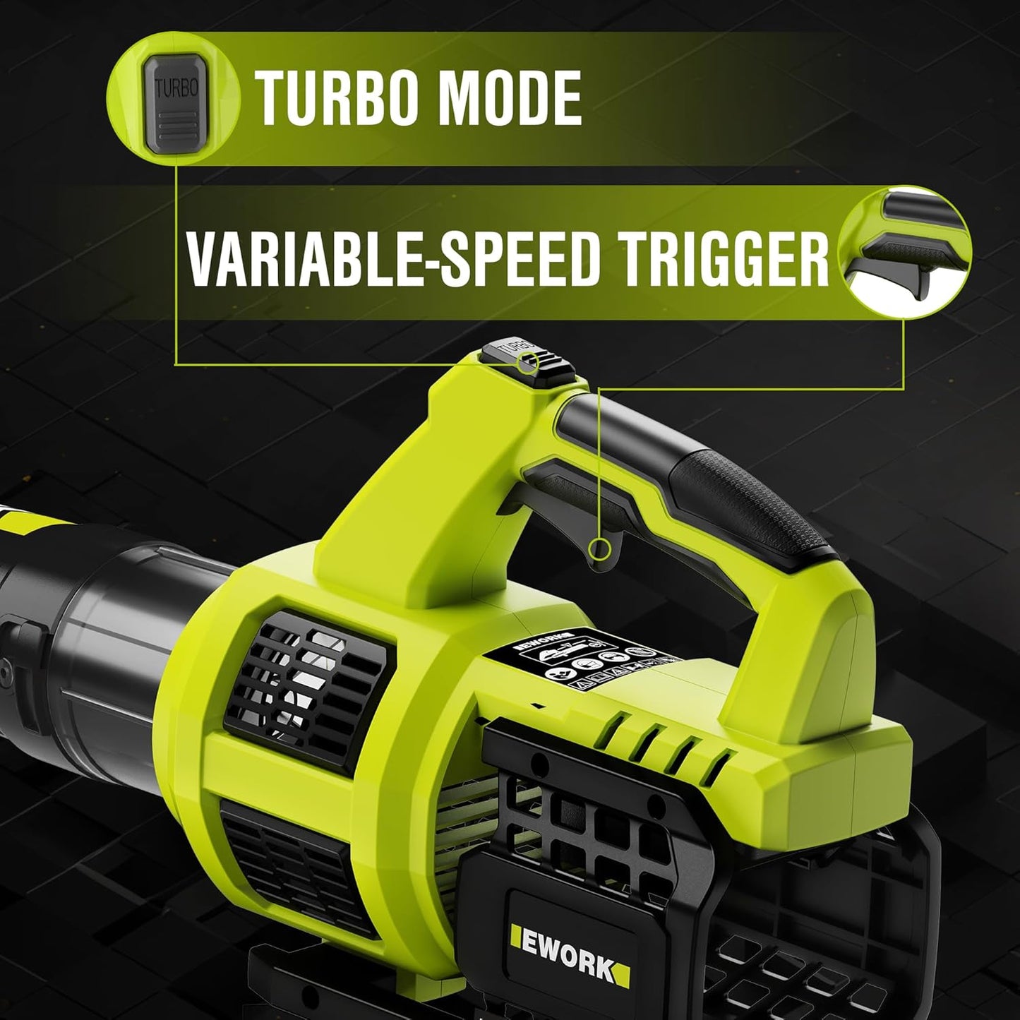 Cordless Leaf Blower 20V Powerful Electric Leaf Blower with 2x4.0Ah Batteries and Charger, Variable Speed & Turbo, Up to 550CFM and 150MPH Lightweight Battery Powered Leaf Blowers for Lawn Care, Patio